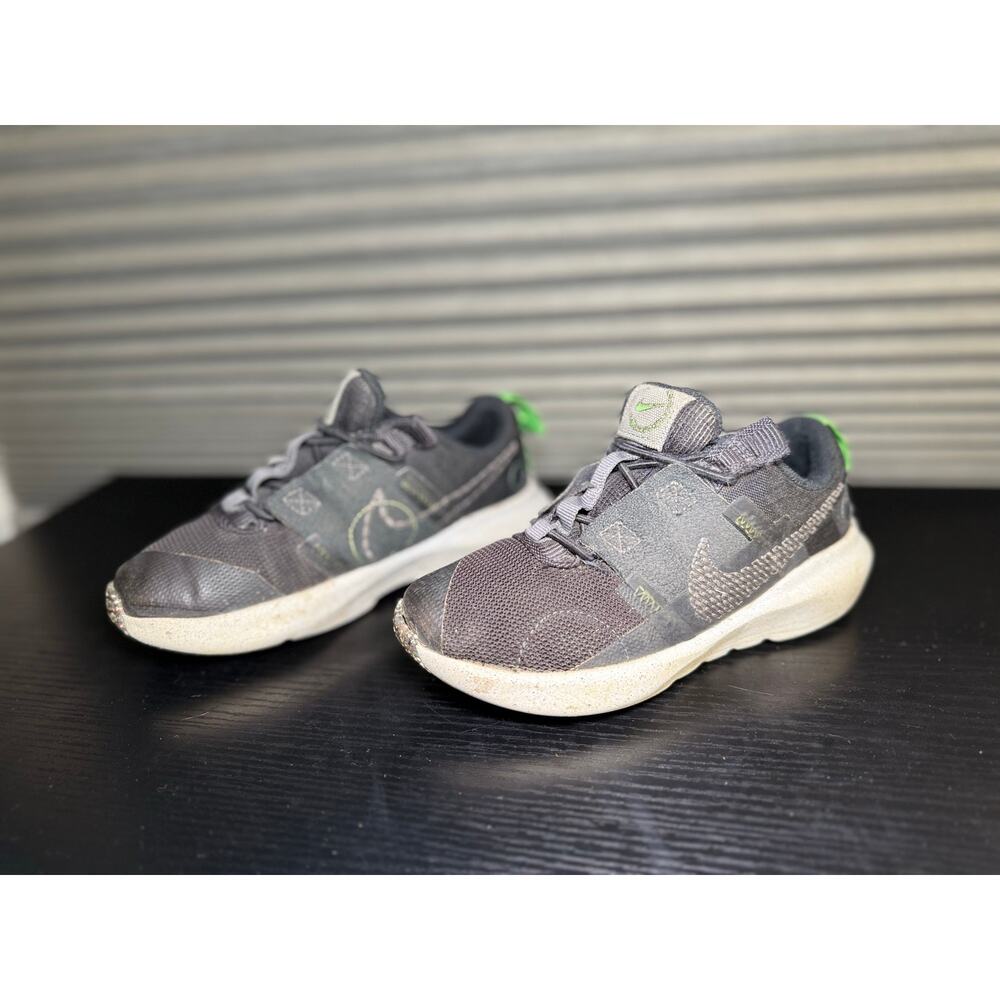 Nike Crater Impact Kids Sneakers Gray Green Size 12C Crater Foam Lightweight